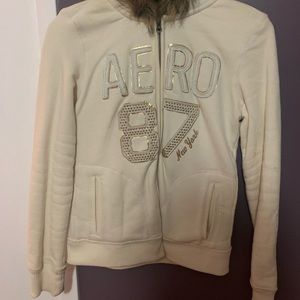 Aeropostale faux fur hoodie